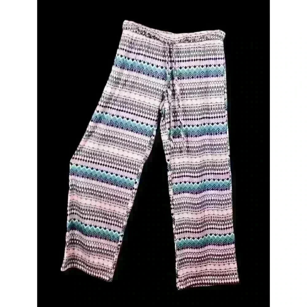 JOCKEY Womans MULTI-COLOR PJ Lounge Pants FLEECE Stretch POCKETS Lightweight Med